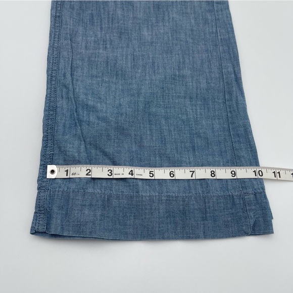 Gap Size 4 Wide Leg High Rise Chambray Pants Cotton Lightweight Beach Casual - Picture 14 of 14